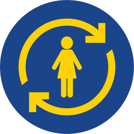 Woman Cycle icon Woman Cycle icon